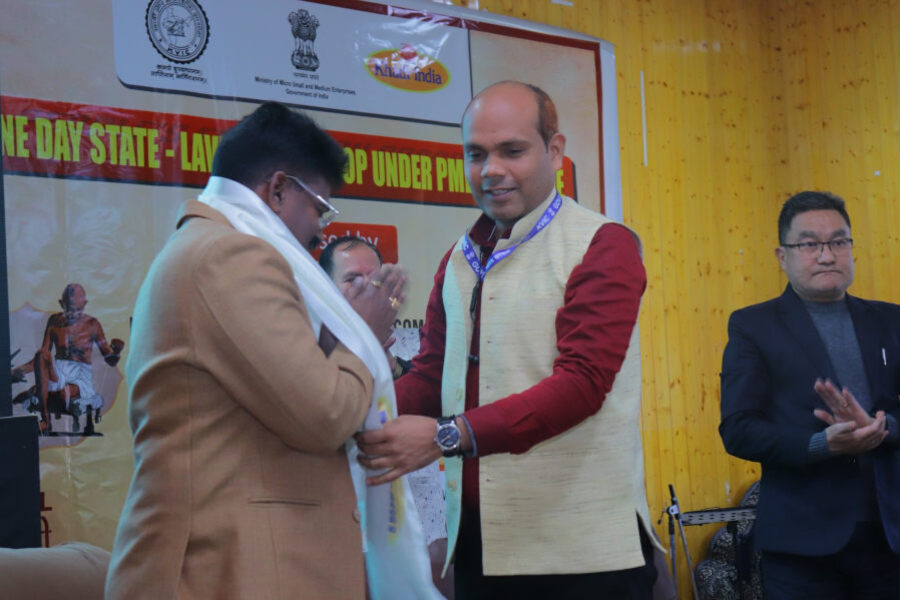 KVIC officials addressing the workshop participants