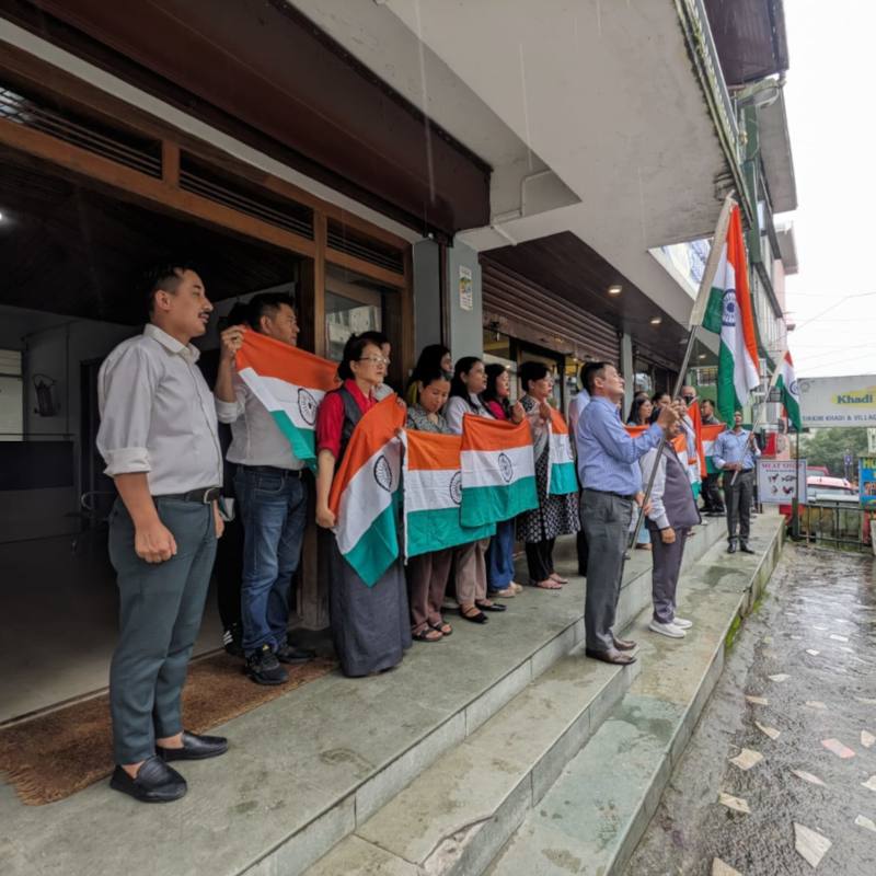 National Flag Hosting - Har Ghar Tiranga ceremony at Khadi Bhawan
