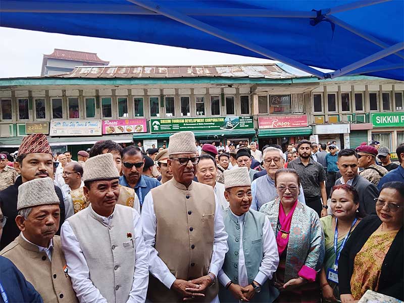 Dignitaries at the 157th Gandhi Jayanti Celebration, MG Marg, Gangtok