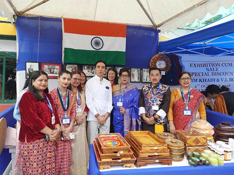 The Board's team at the Khadi exhibition-cum-sale stall
