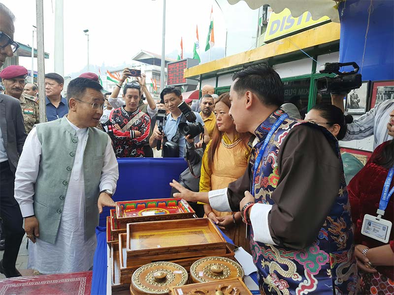 Handicrafts being shown at the Board's stall