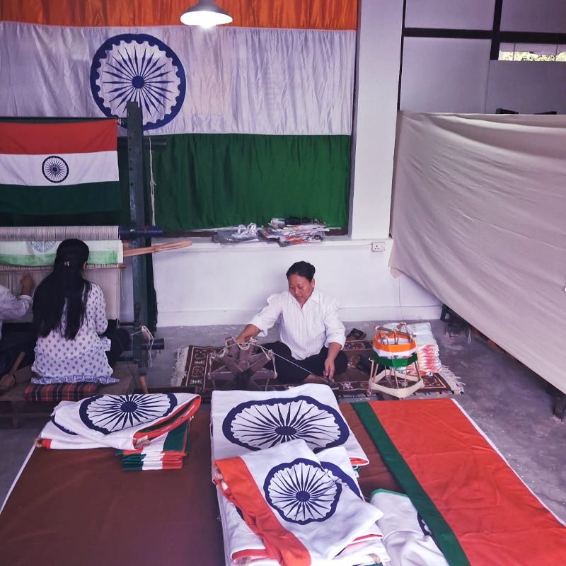 Traditional weaving of the Tiranga